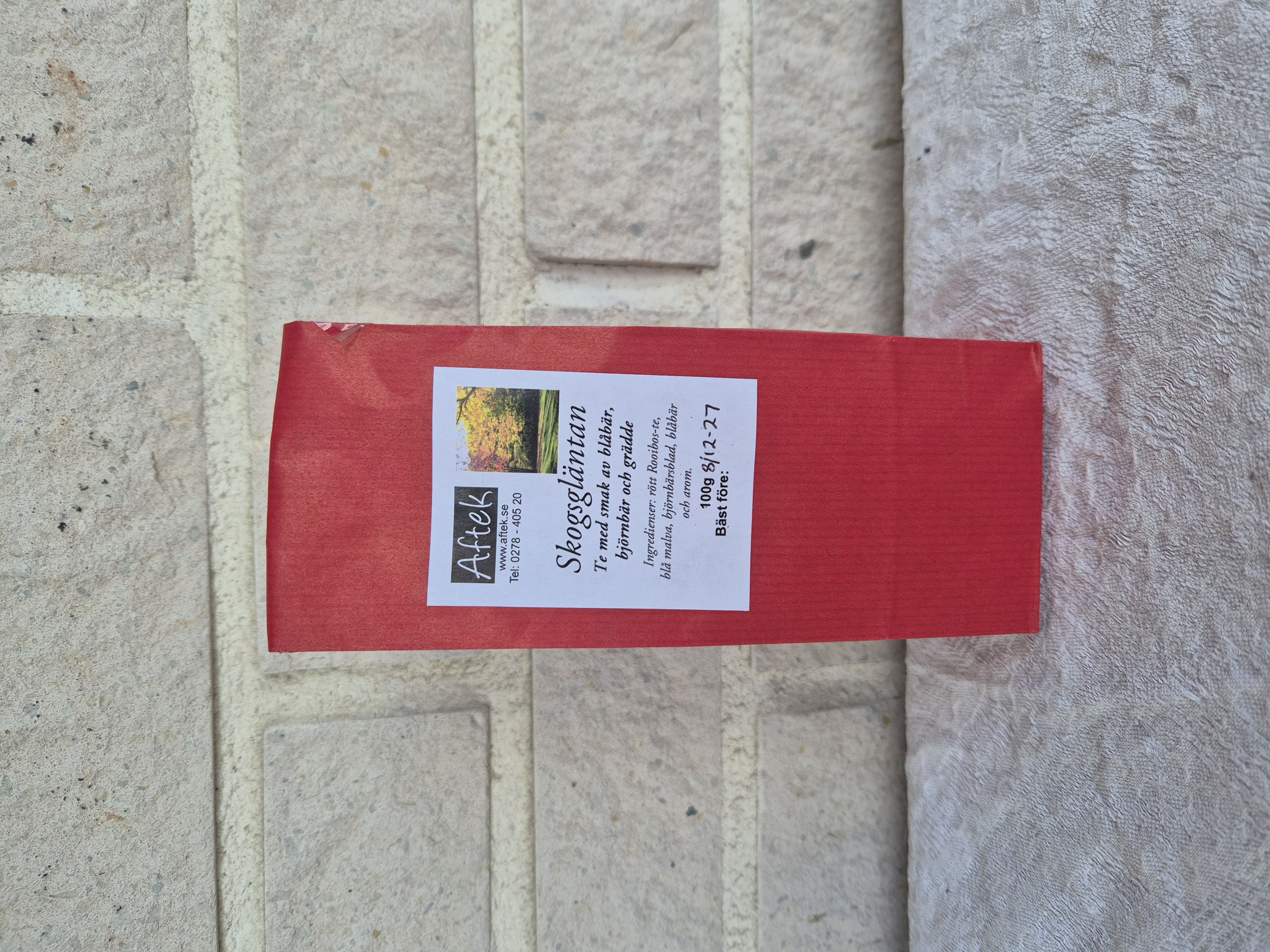 Förpackat rött Rooibos-te, Skogsgläntan, 100gr, Aftek