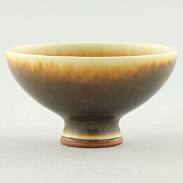 Berndt Friberg (1966) Unique Brown Haresfur Bowl 6 cm