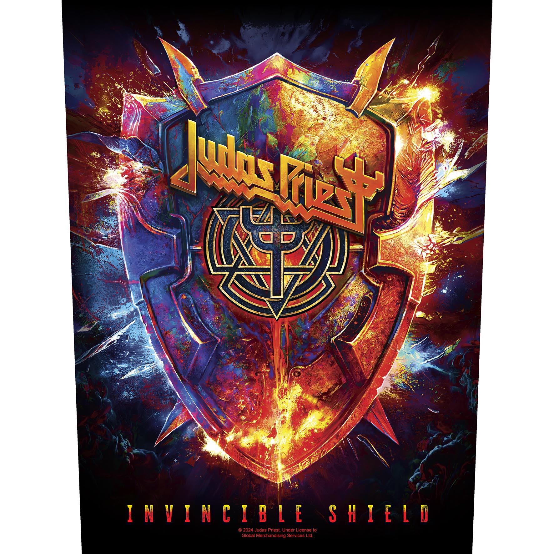 JUDAS PRIEST  BACK PATCH - INVINCIBLE SHIELD