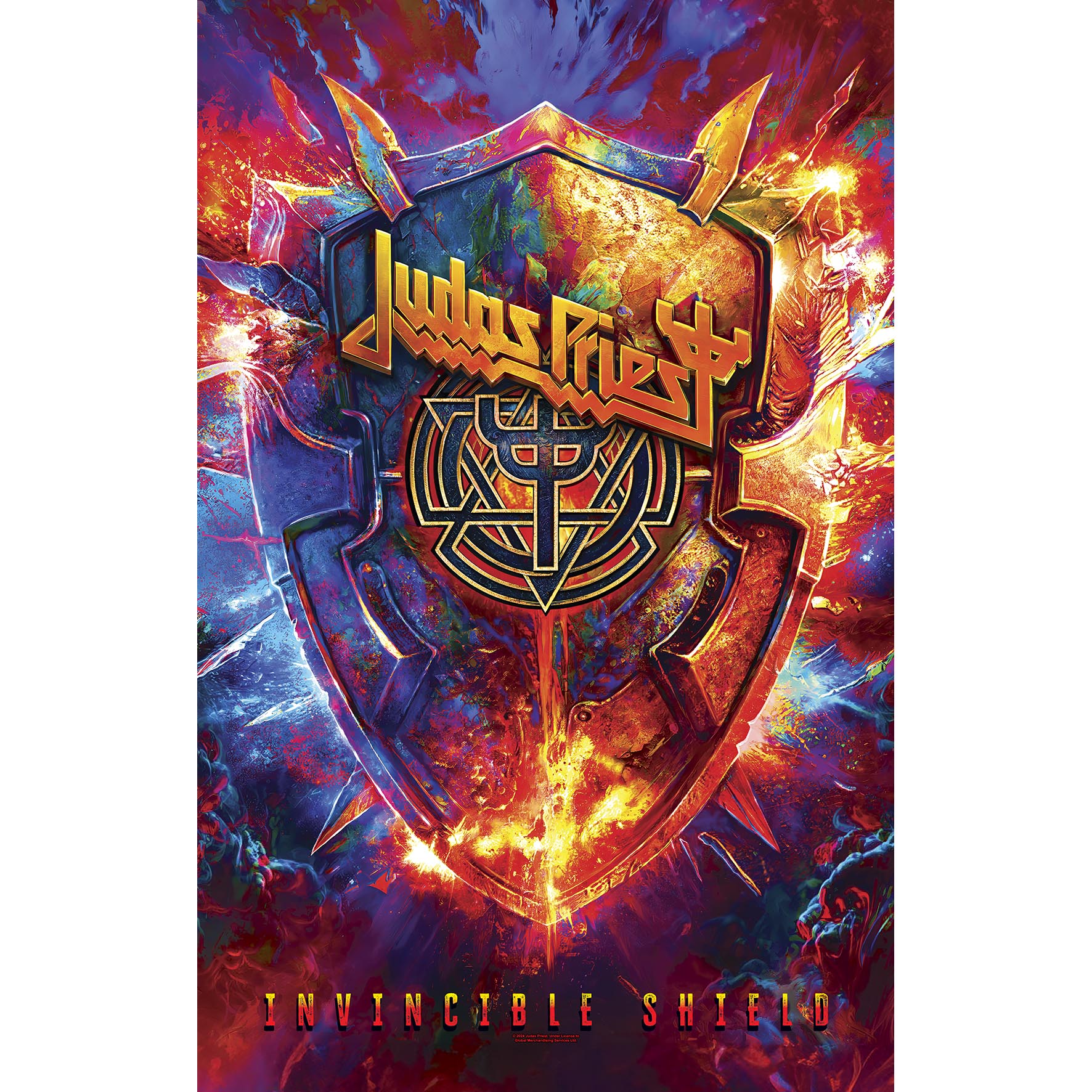 JUDAS PRIEST TEXTILE POSTER - INVINCIBLE SHIELD