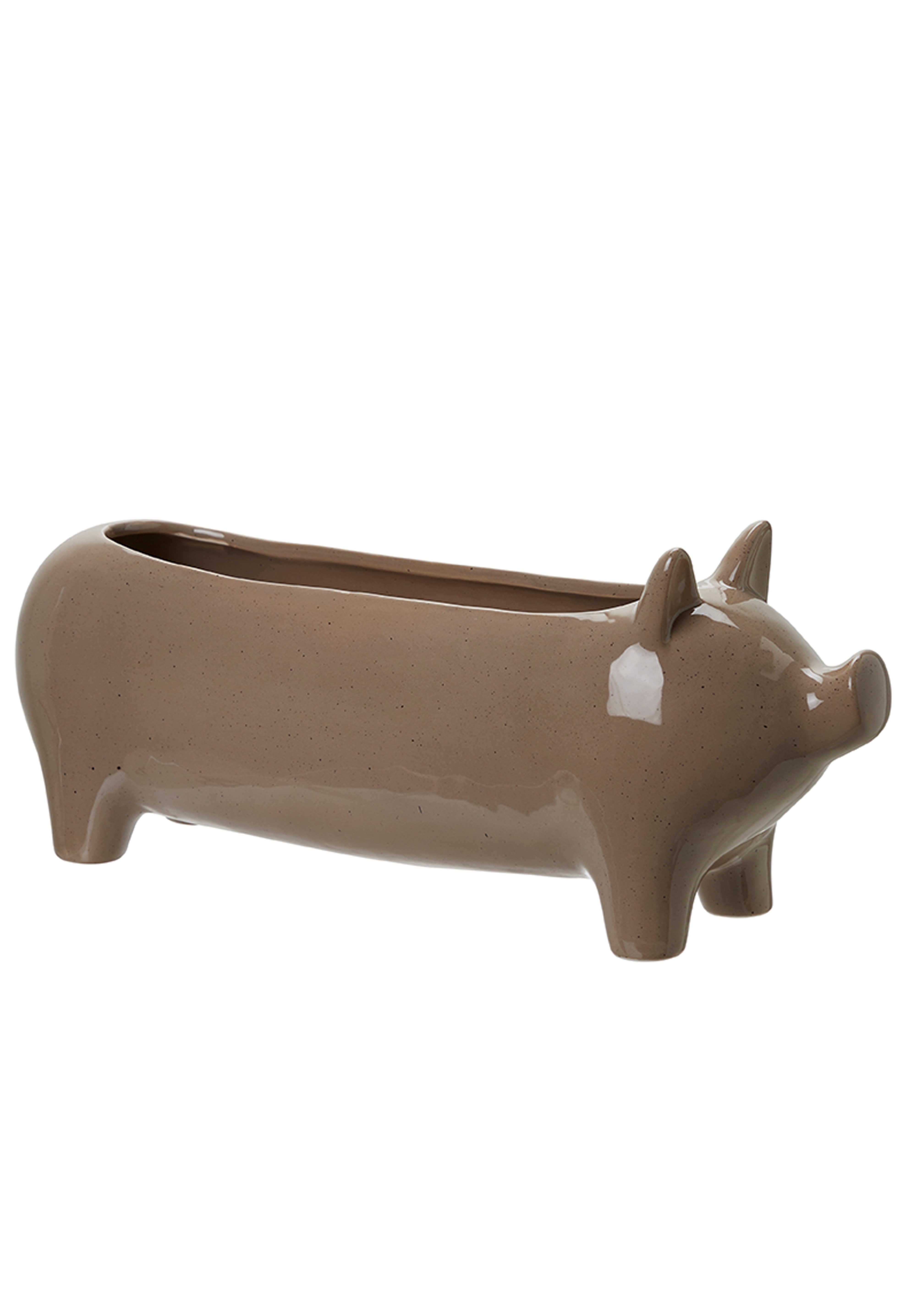 Kruka - Gris - Vas - Plantering - Brun/Beige Melerad - 40x11x16 cm - 3
