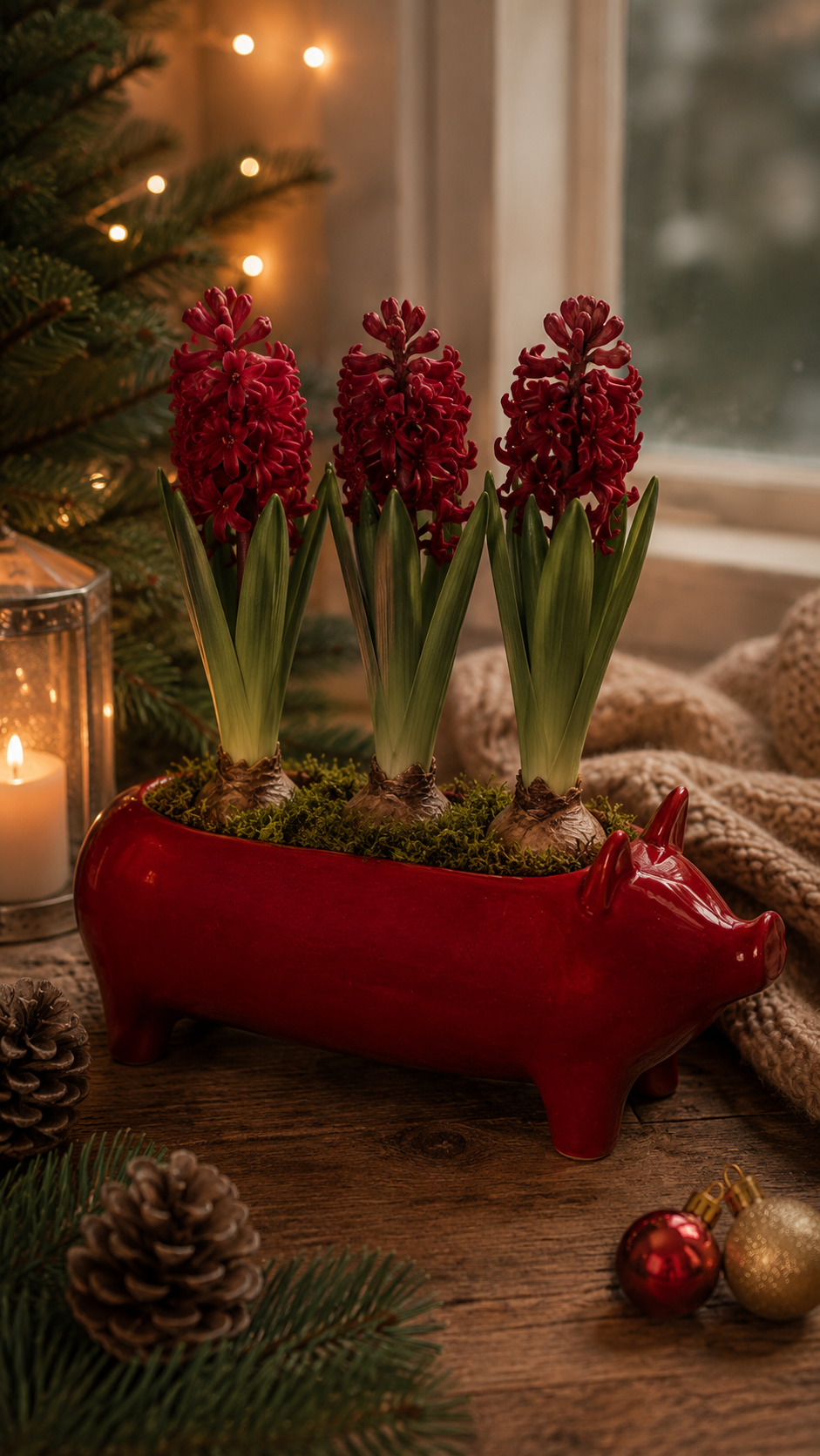 Pot - Pig - Vase - Planter - Red - 40x11x16 cm - 3