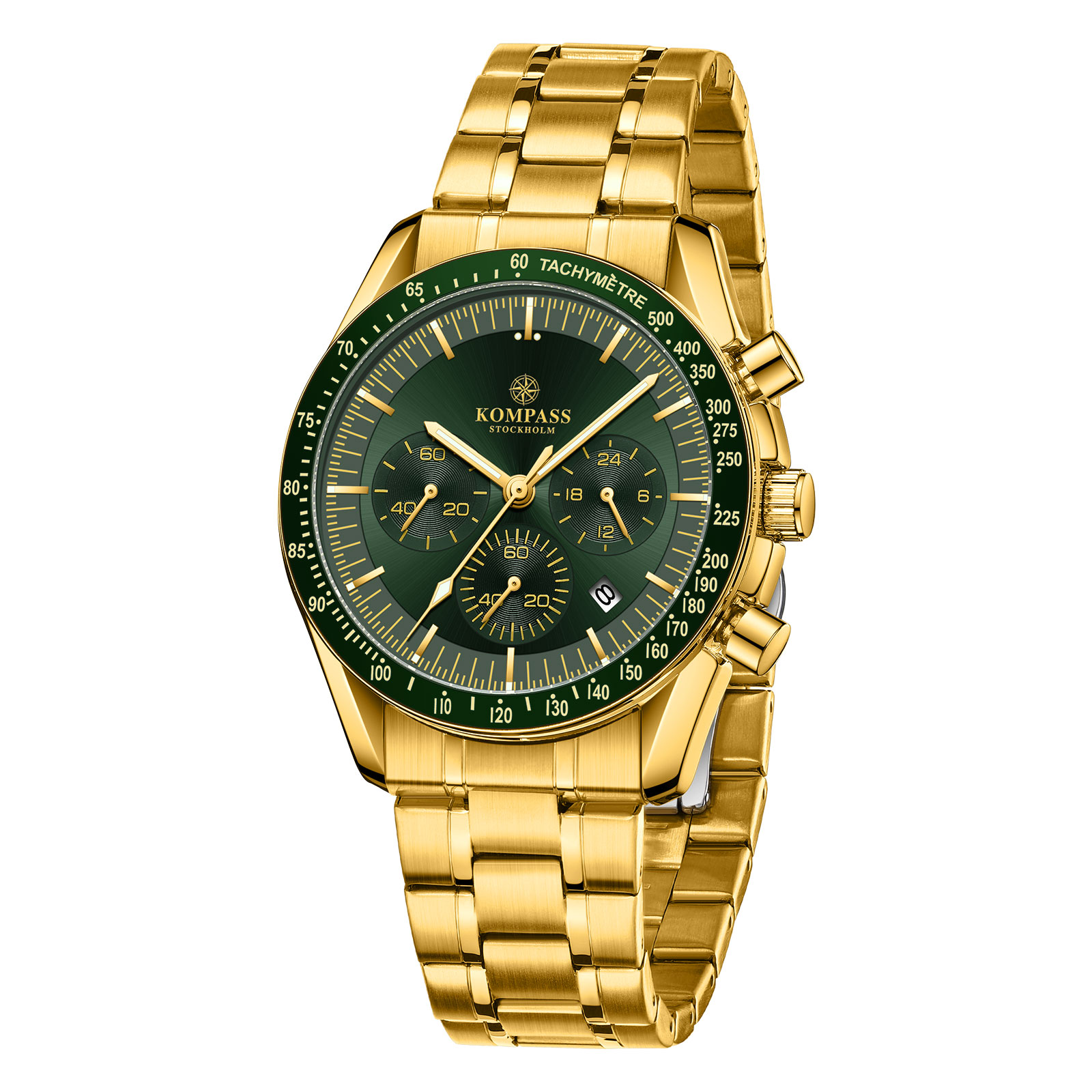 Kompass ChronoSpeed Steel Gold Green - 3