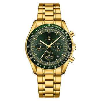 Kompass ChronoSpeed Steel Gold Green