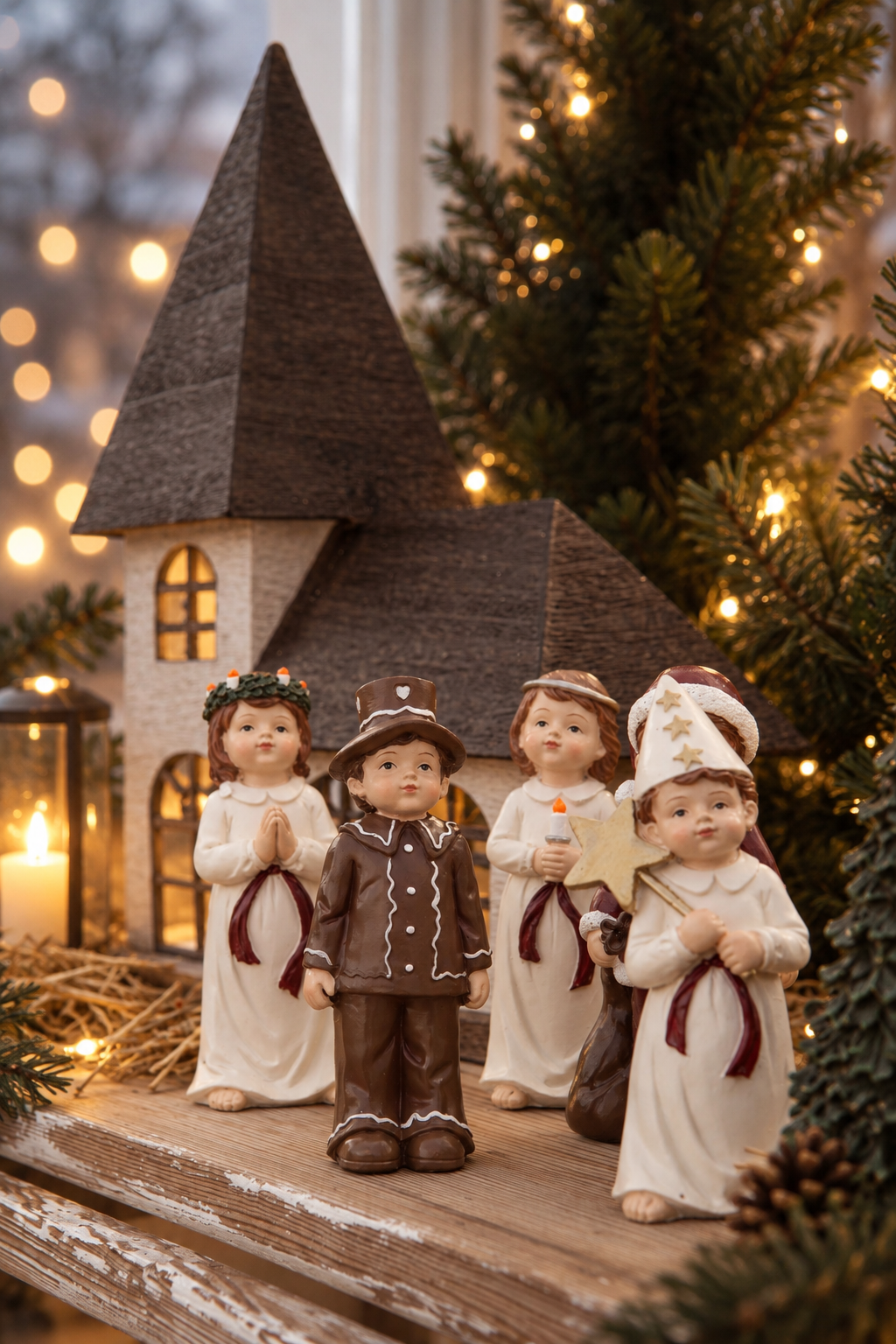 Lucia procession with 5 children - Large - 2