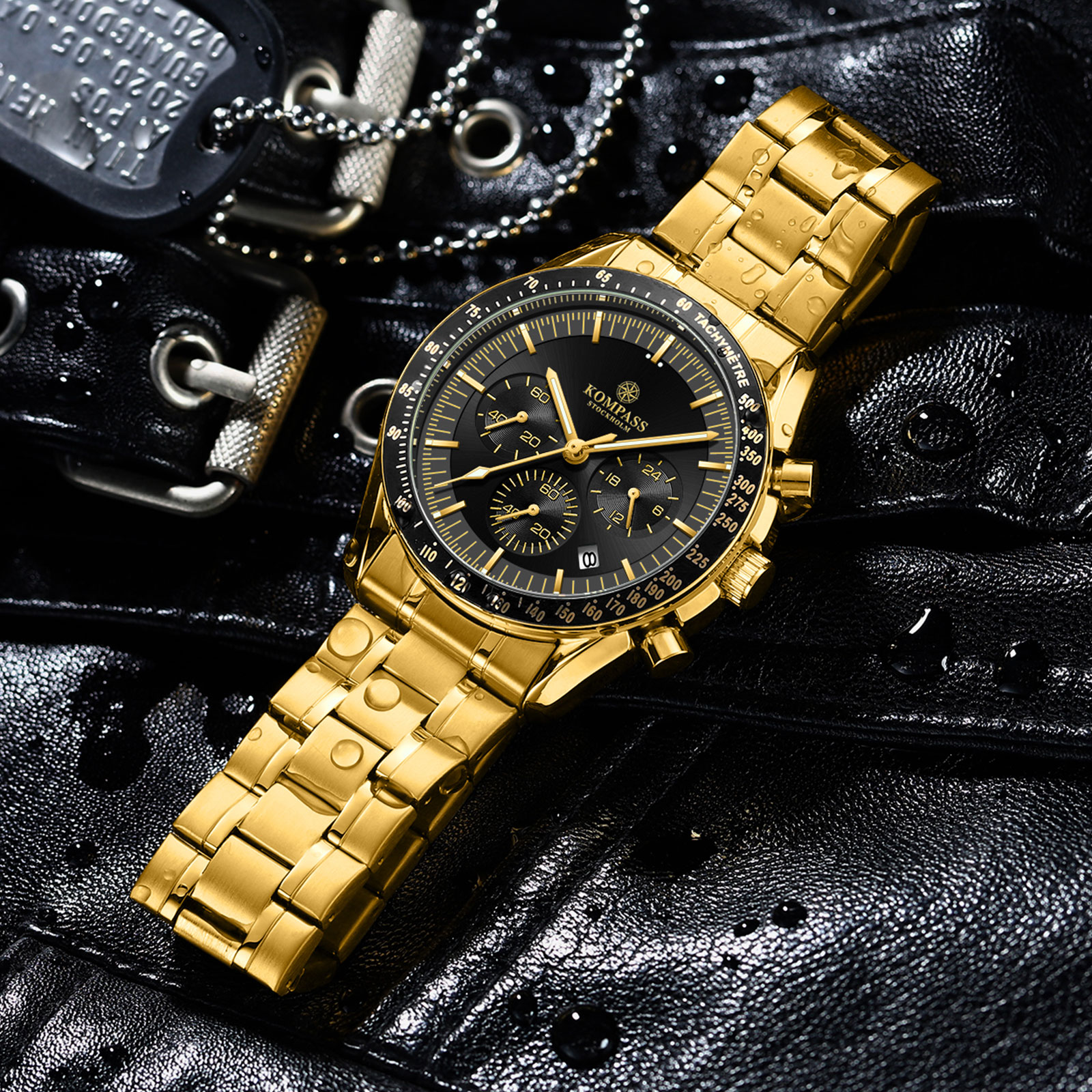 Kompass ChronoSpeed Steel Gold Black - 7