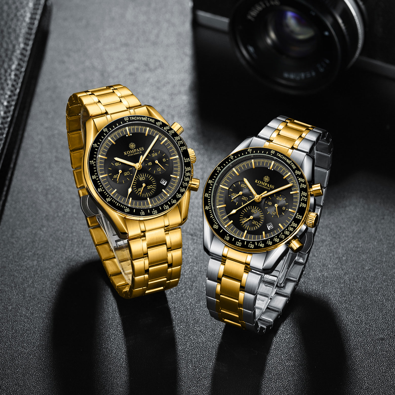 Kompass ChronoSpeed Steel Gold Black - 5