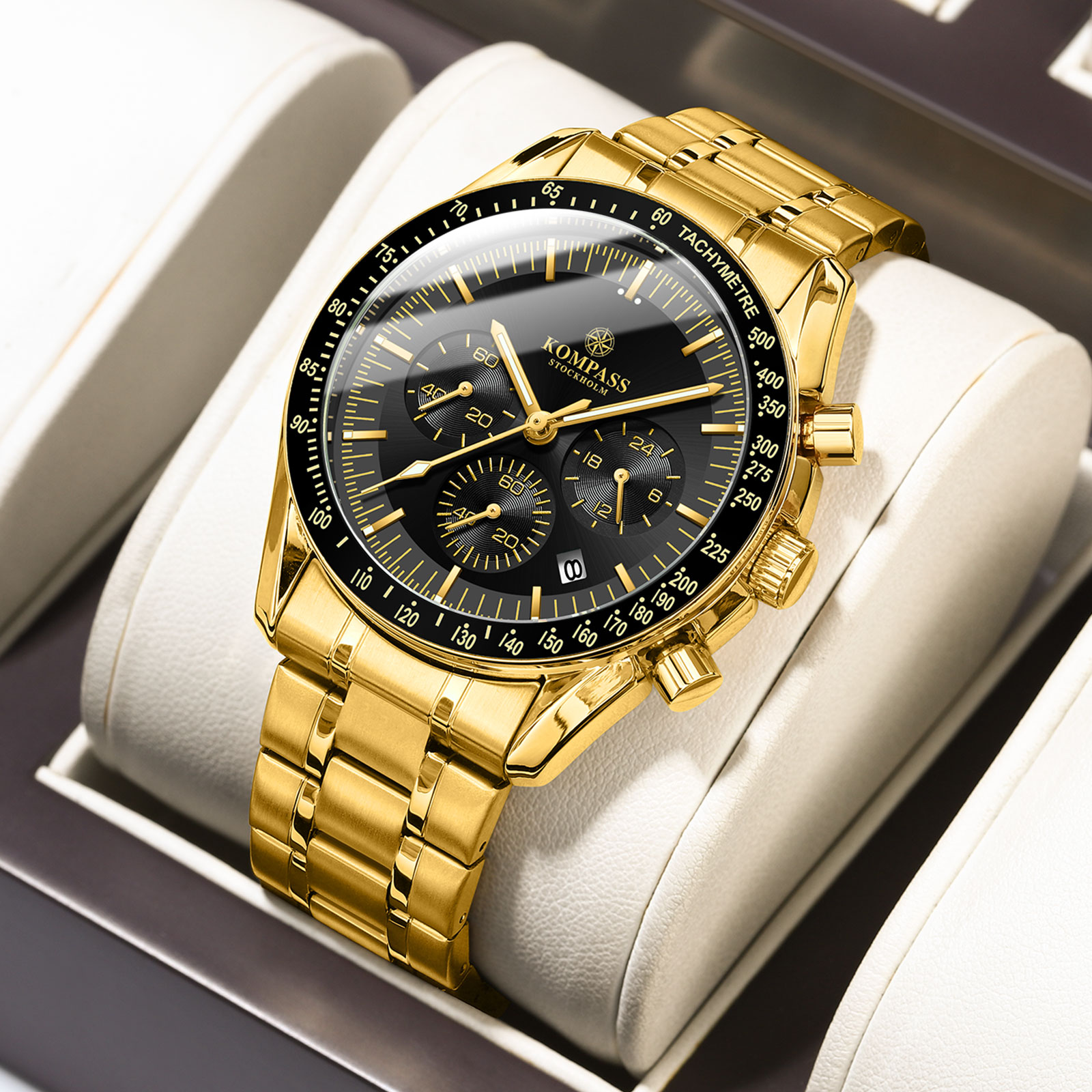 Kompass ChronoSpeed Steel Gold Black - 4