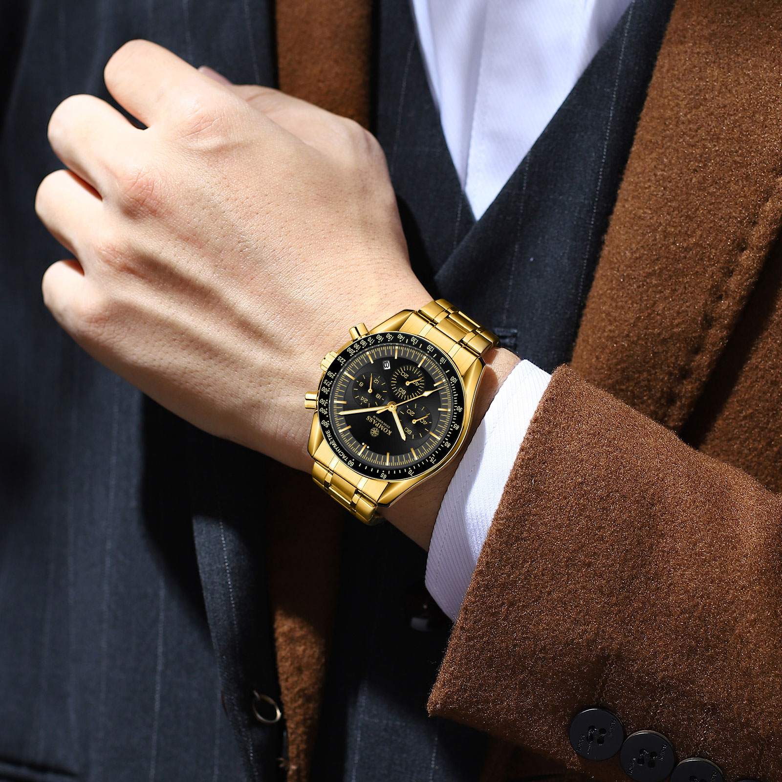 Kompass ChronoSpeed Steel Gold Black - 8