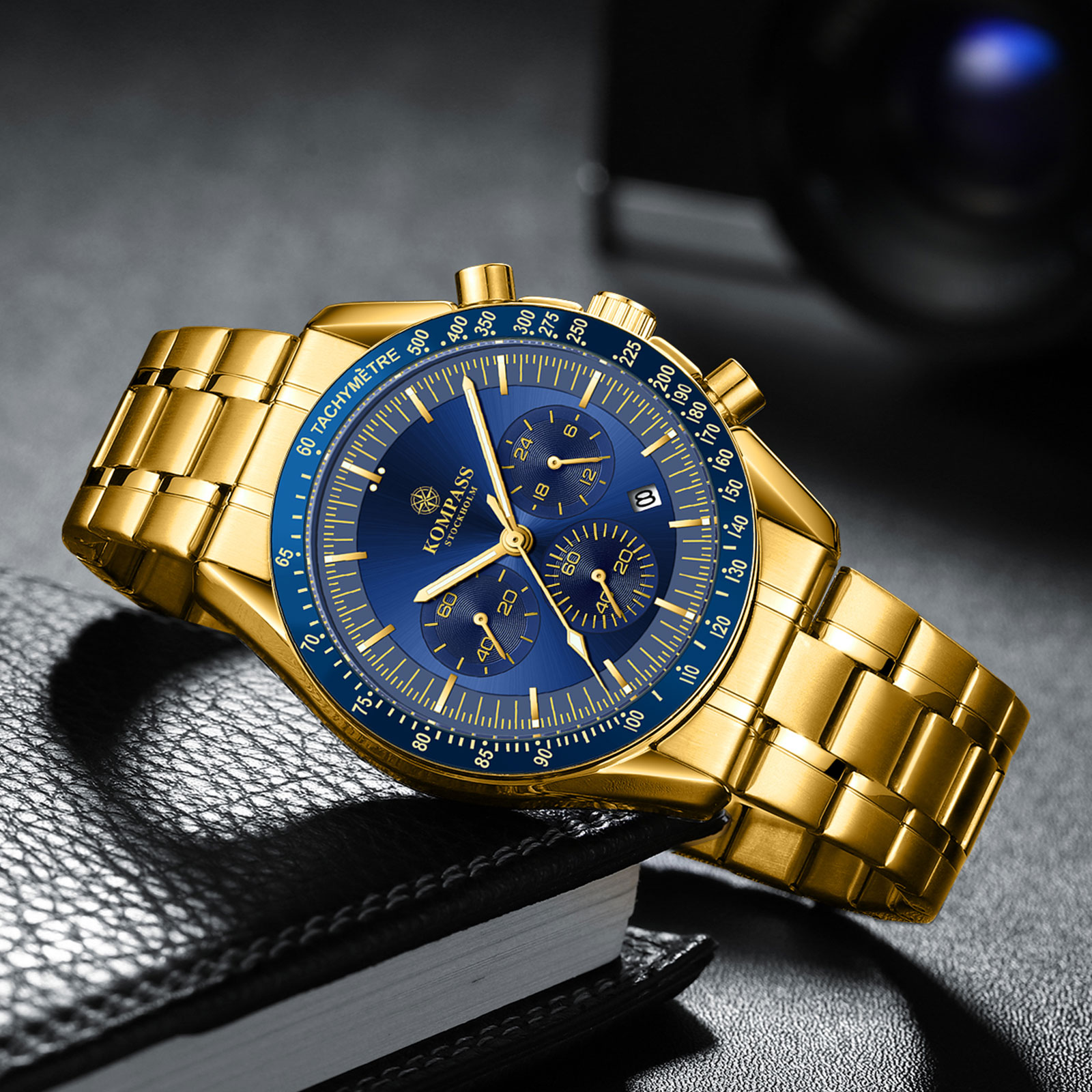 Kompass ChronoSpeed Steel Gold Blue - 5