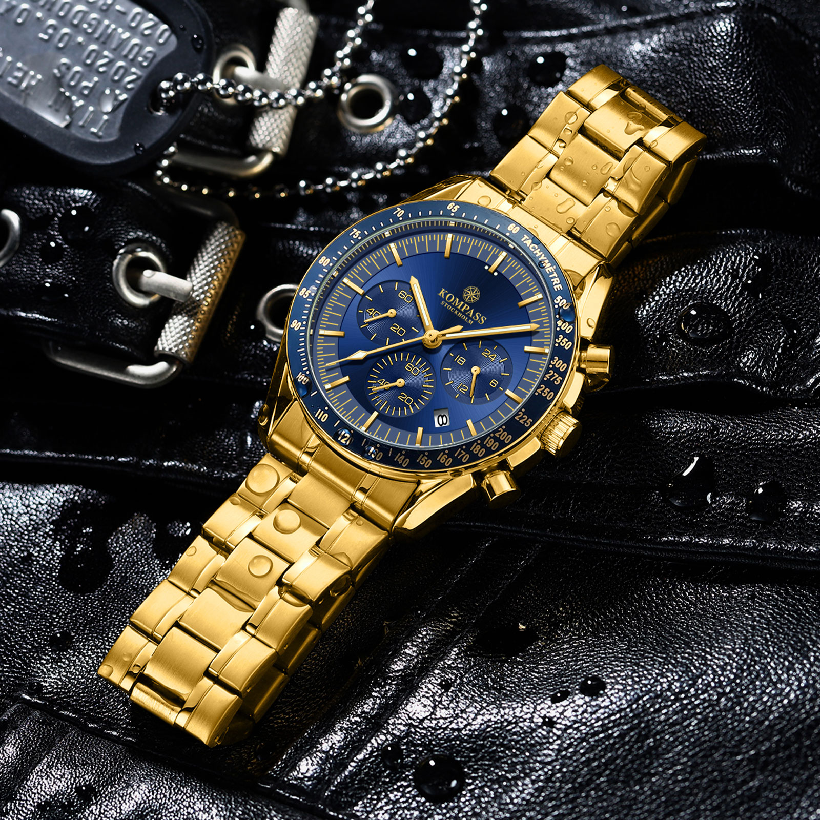 Kompass ChronoSpeed Steel Gold Blue - 8