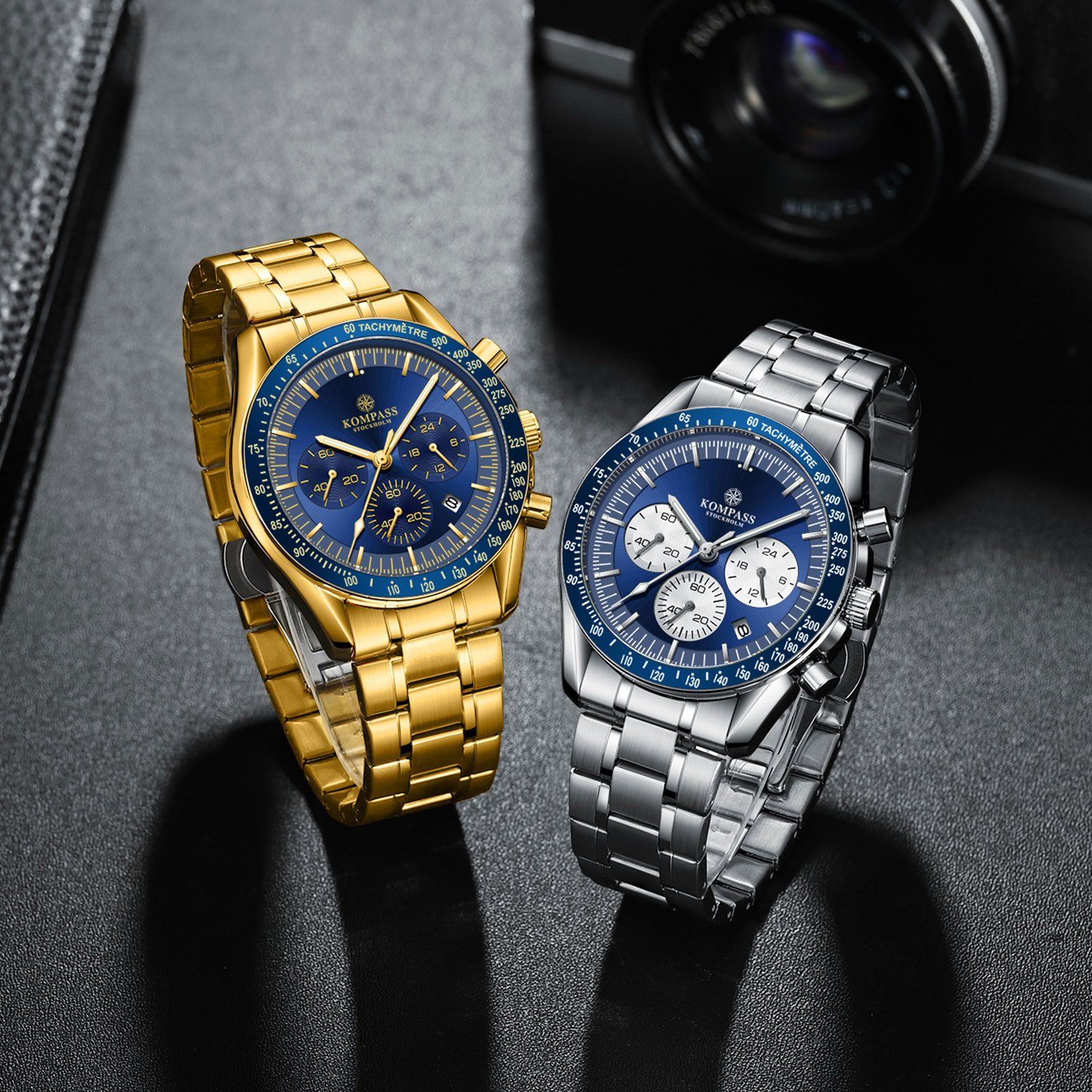 Kompass ChronoSpeed Steel Gold Blue - 6