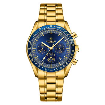 Kompass ChronoSpeed Steel Gold Blue