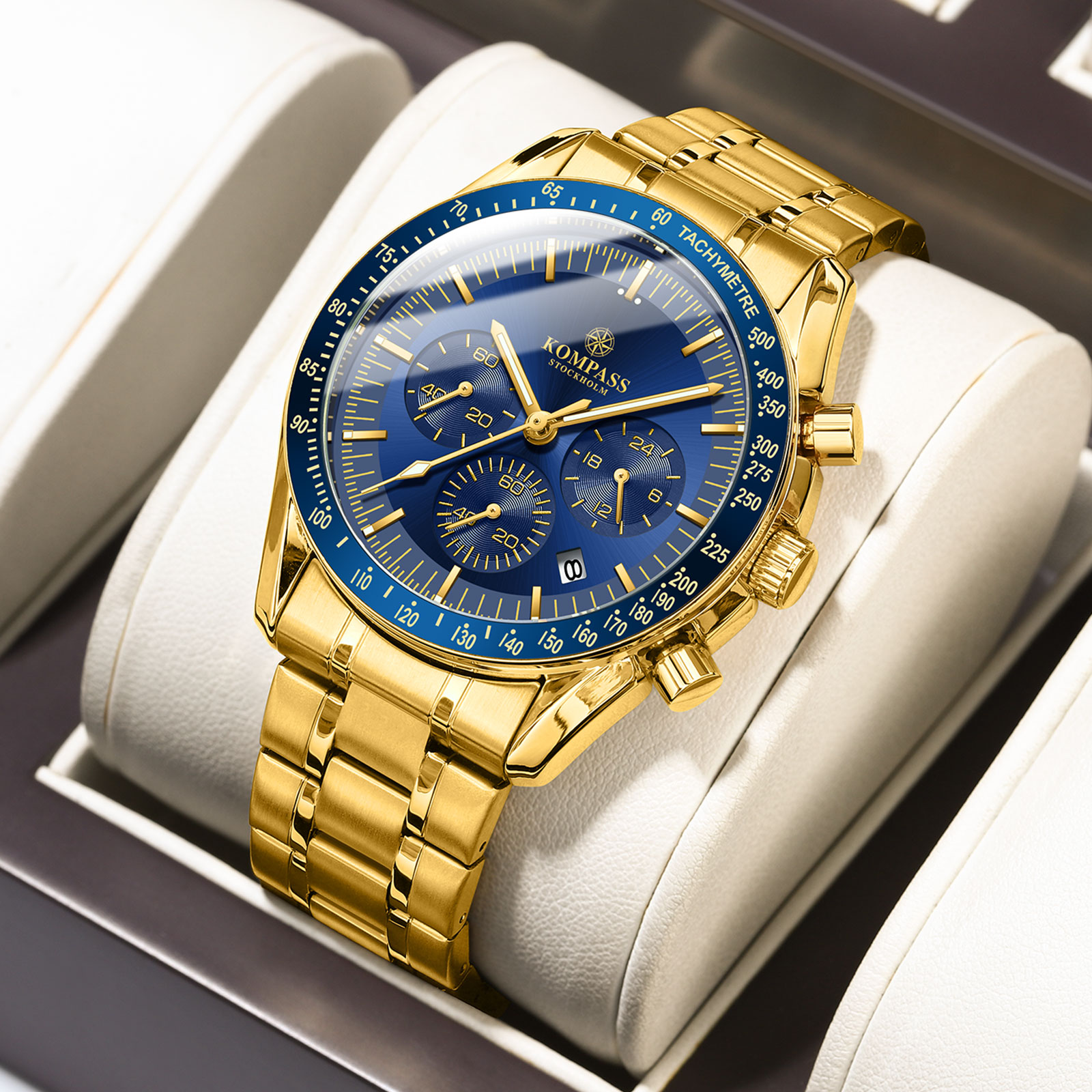 Kompass ChronoSpeed Steel Gold Blue - 4