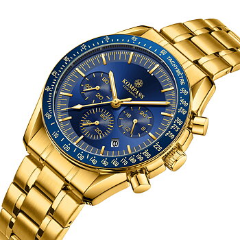Kompass ChronoSpeed Steel Gold Blue