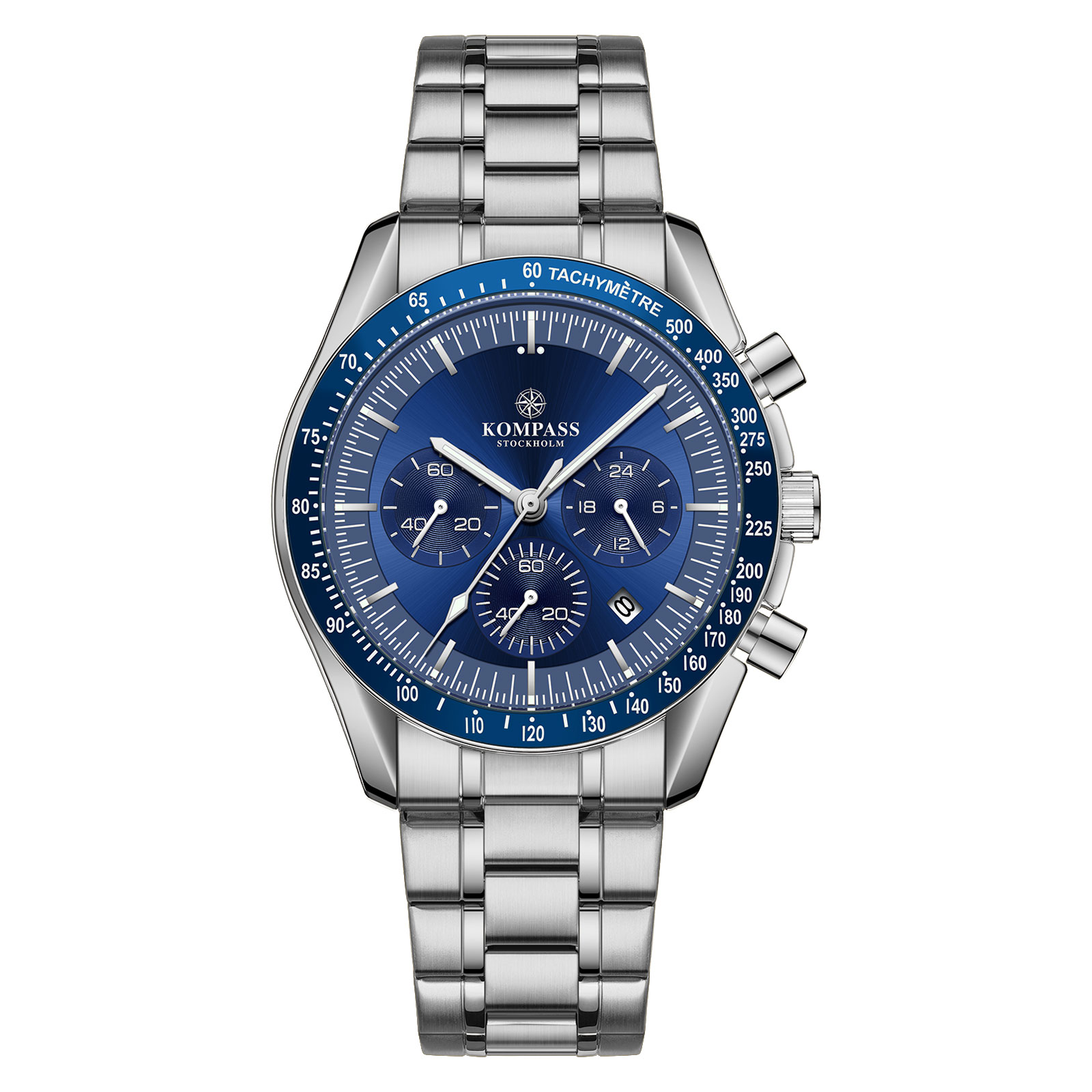 Kompass Stockholm Kompass ChronoSpeed Steel Blue