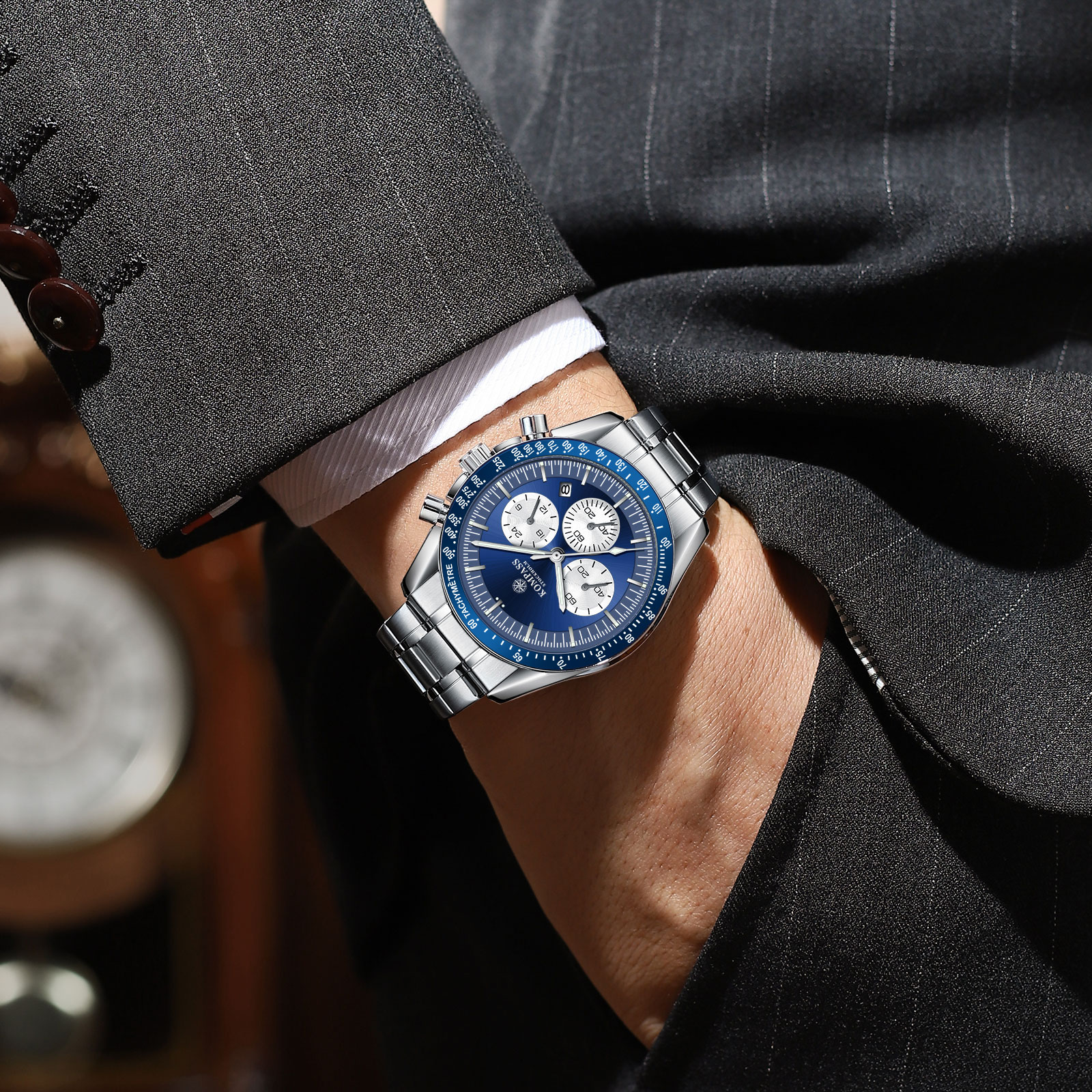 Kompass ChronoSpeed Steel Silver Blue - 7