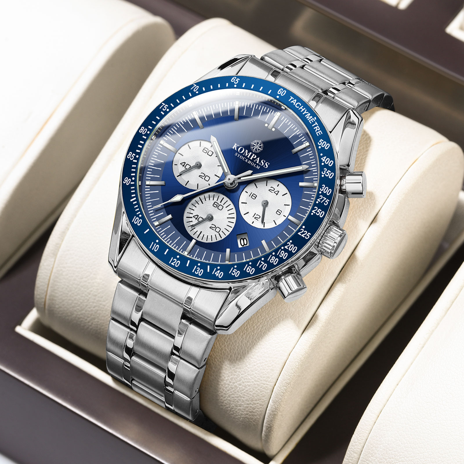 Kompass ChronoSpeed Steel Silver Blue - 4