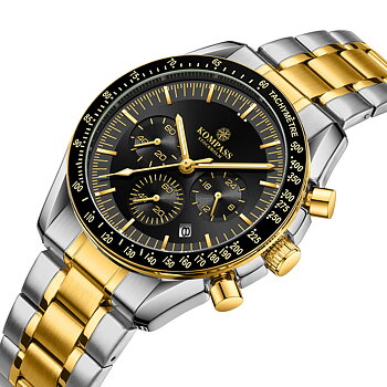 Kompass ChronoSpeed Steel Silver Gold Black
