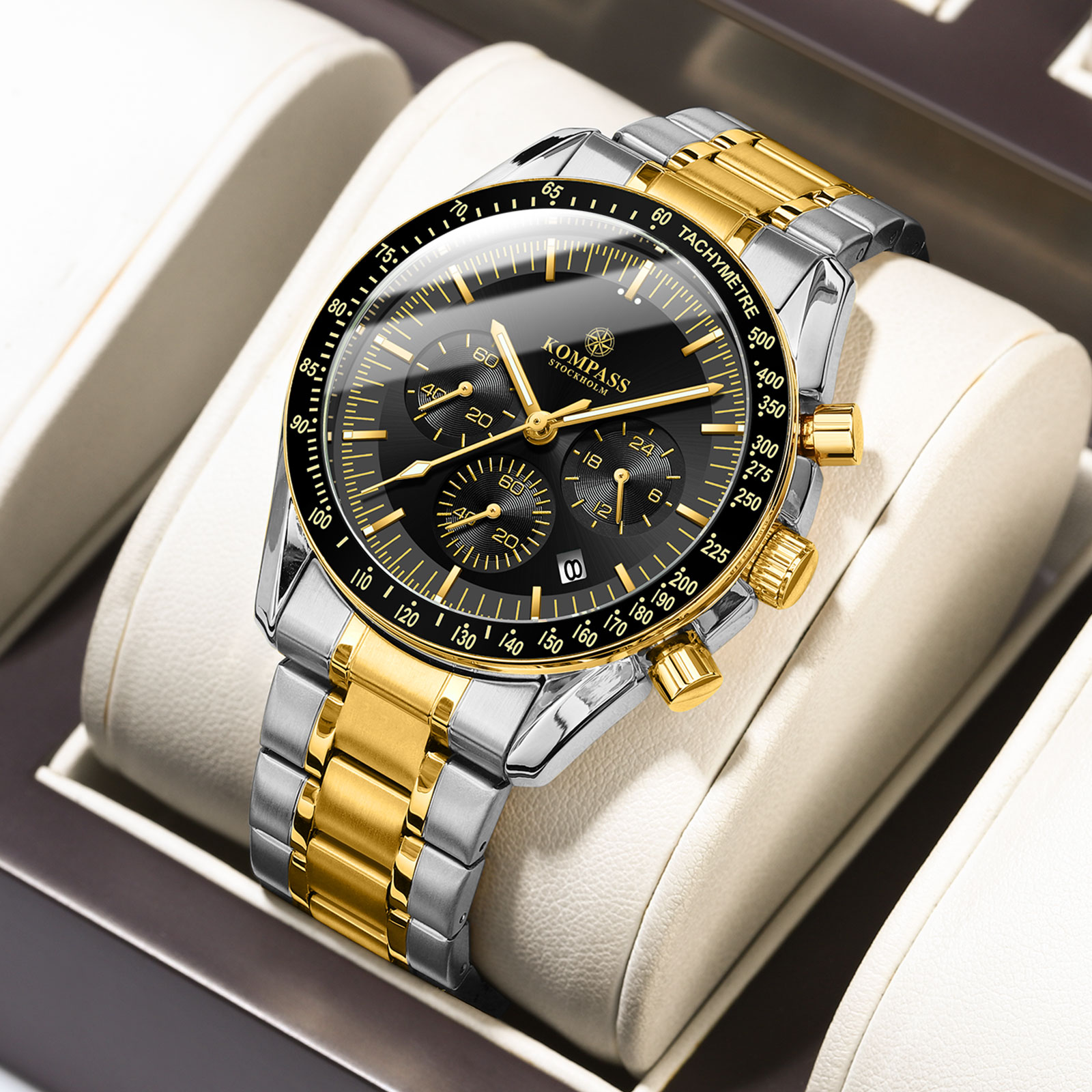 Kompass ChronoSpeed Steel Silver Gold Black - 4