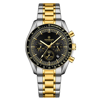 Kompass ChronoSpeed Steel Silver Gold Black