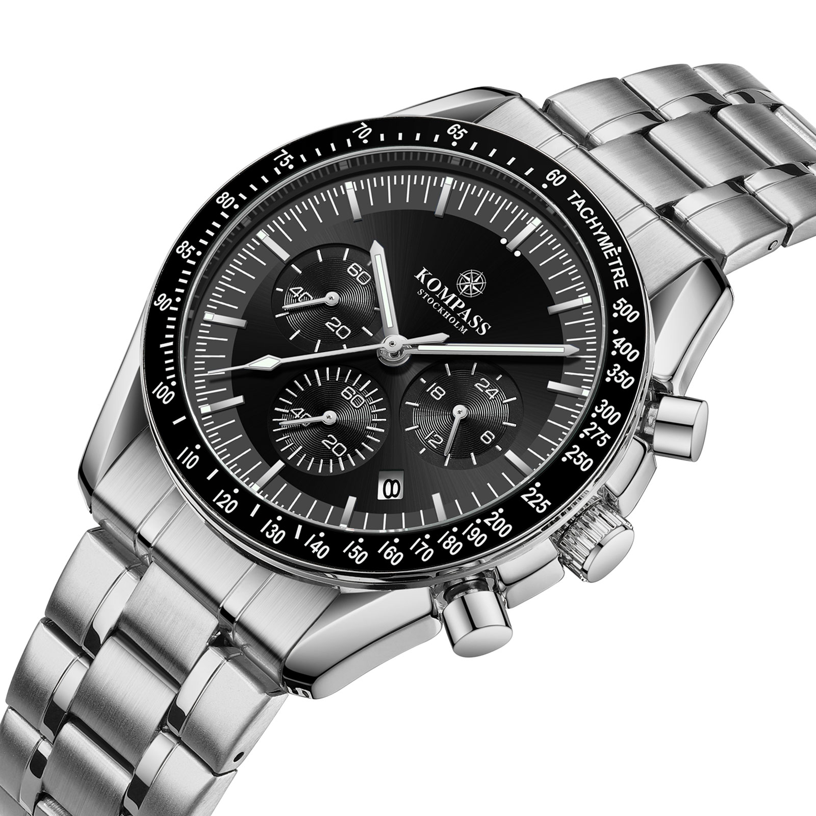 Kompass ChronoSpeed Steel Silver Black - 2