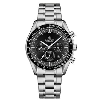 Kompass ChronoSpeed Steel Silver Black