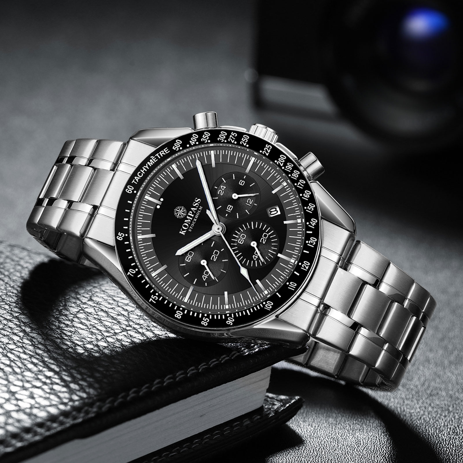 Kompass ChronoSpeed Steel Silver Black - 7