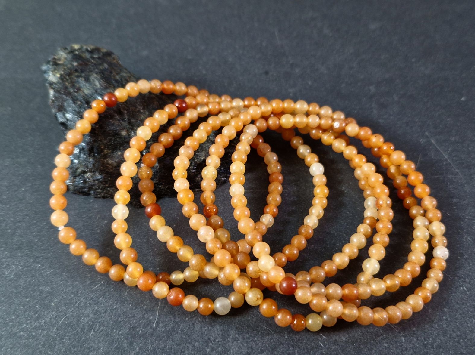 Orange Aventurin Armband  - 4 mm 