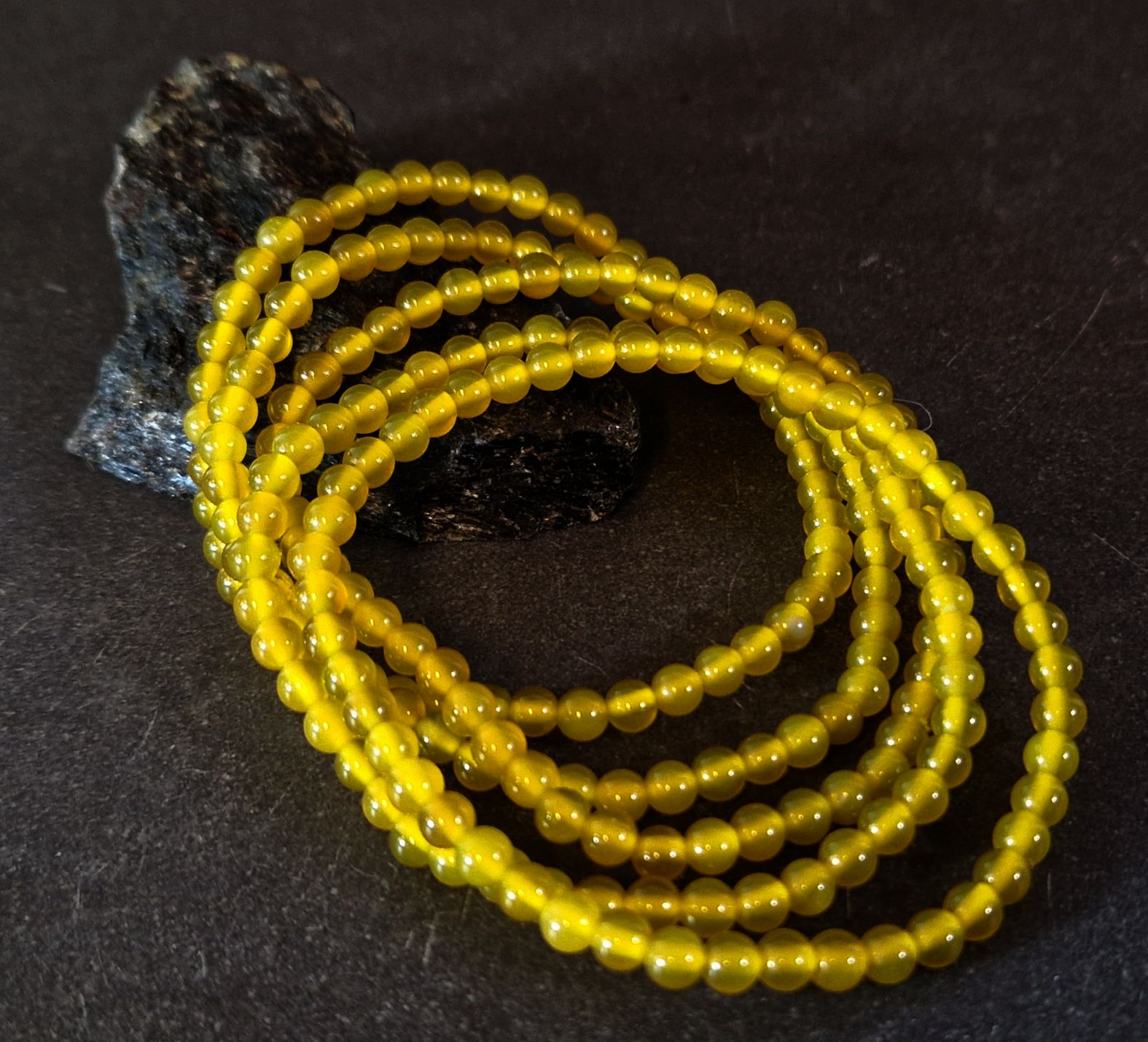 Gul Agat Armband  - 4 mm 