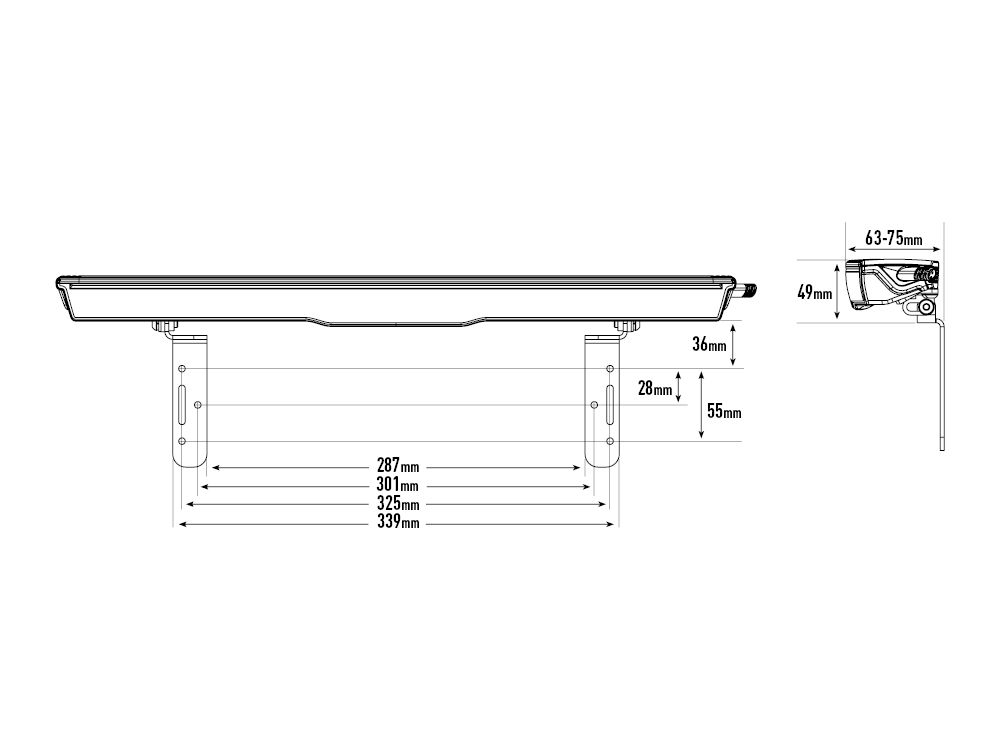 Licence Plate Mount Lazer Glide (above plate) - 3
