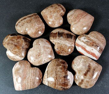 Aragonit Hjärta - Grå