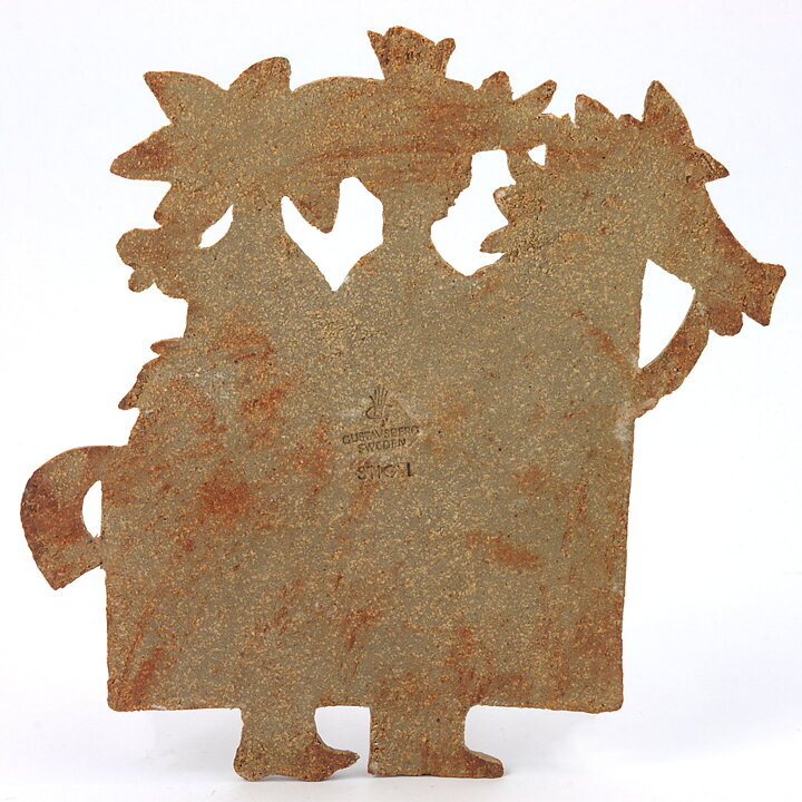 Stig Lindberg (1970) Gingerbread Horse Riders Wall Plaque 21 cm