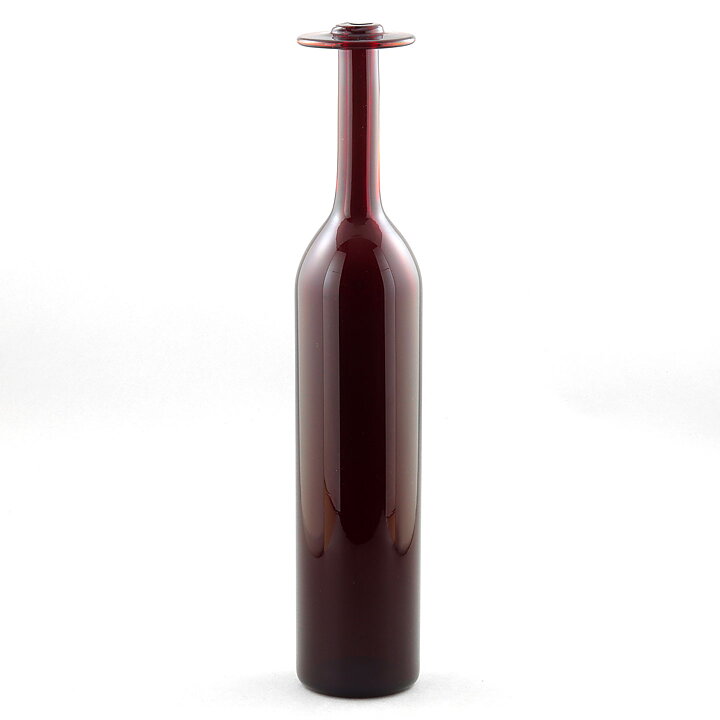 Oiva Toikka (1990s) Limited Red Bottle Vase 36 cm