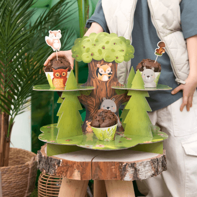 Muffinsställ Skogsvänner 40x32cm DIY - 2