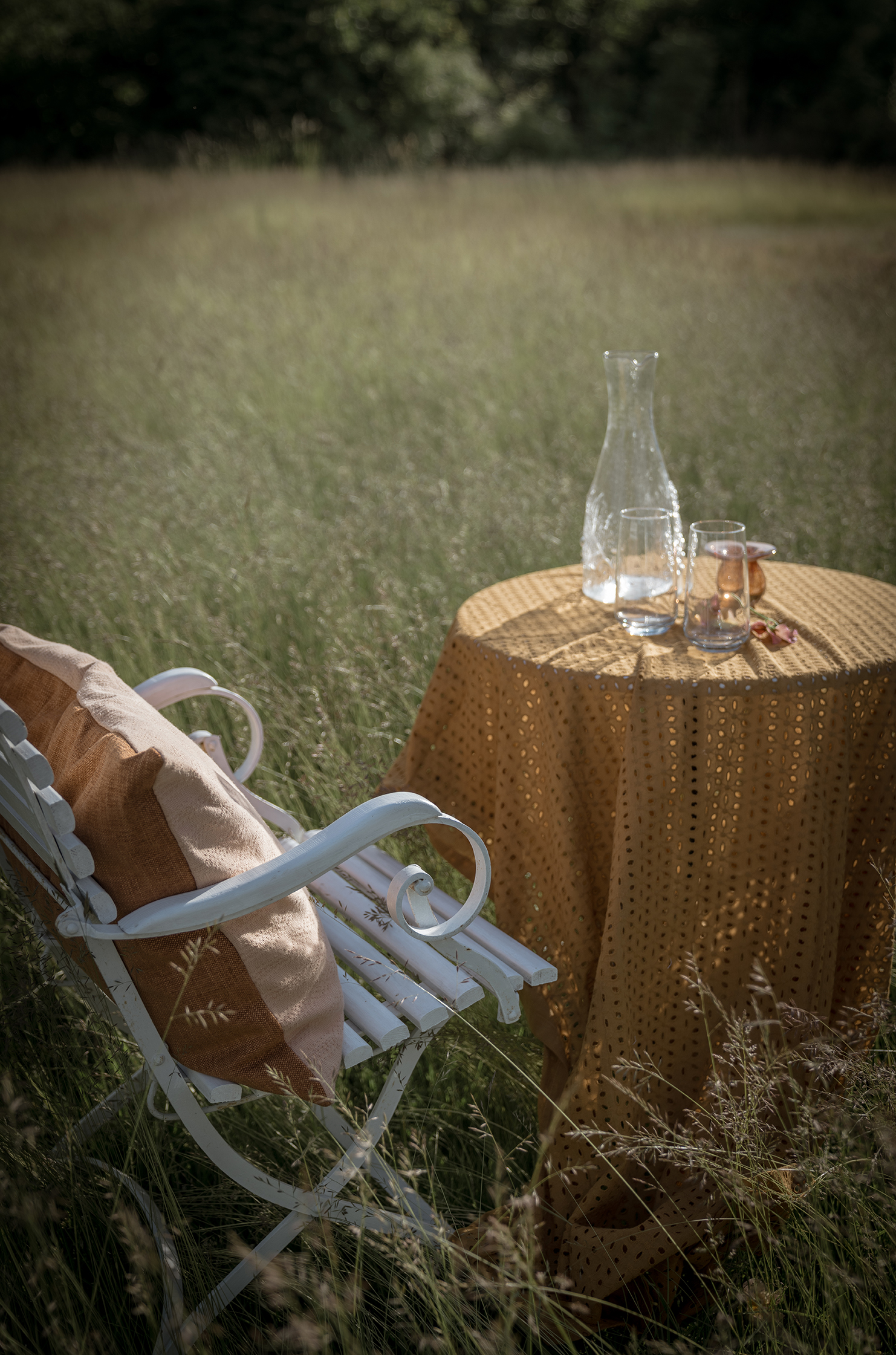 Duk Broderie Anglaise Honung - 4