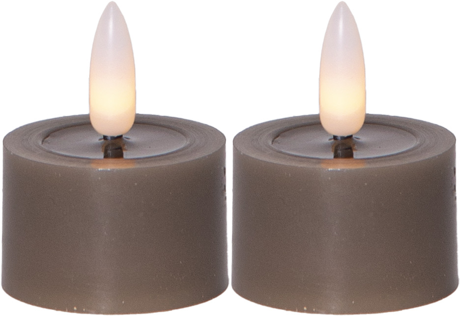 2 st värmeljus mullvad vax flow. LED-ljus. Batteriljus med timer - 4