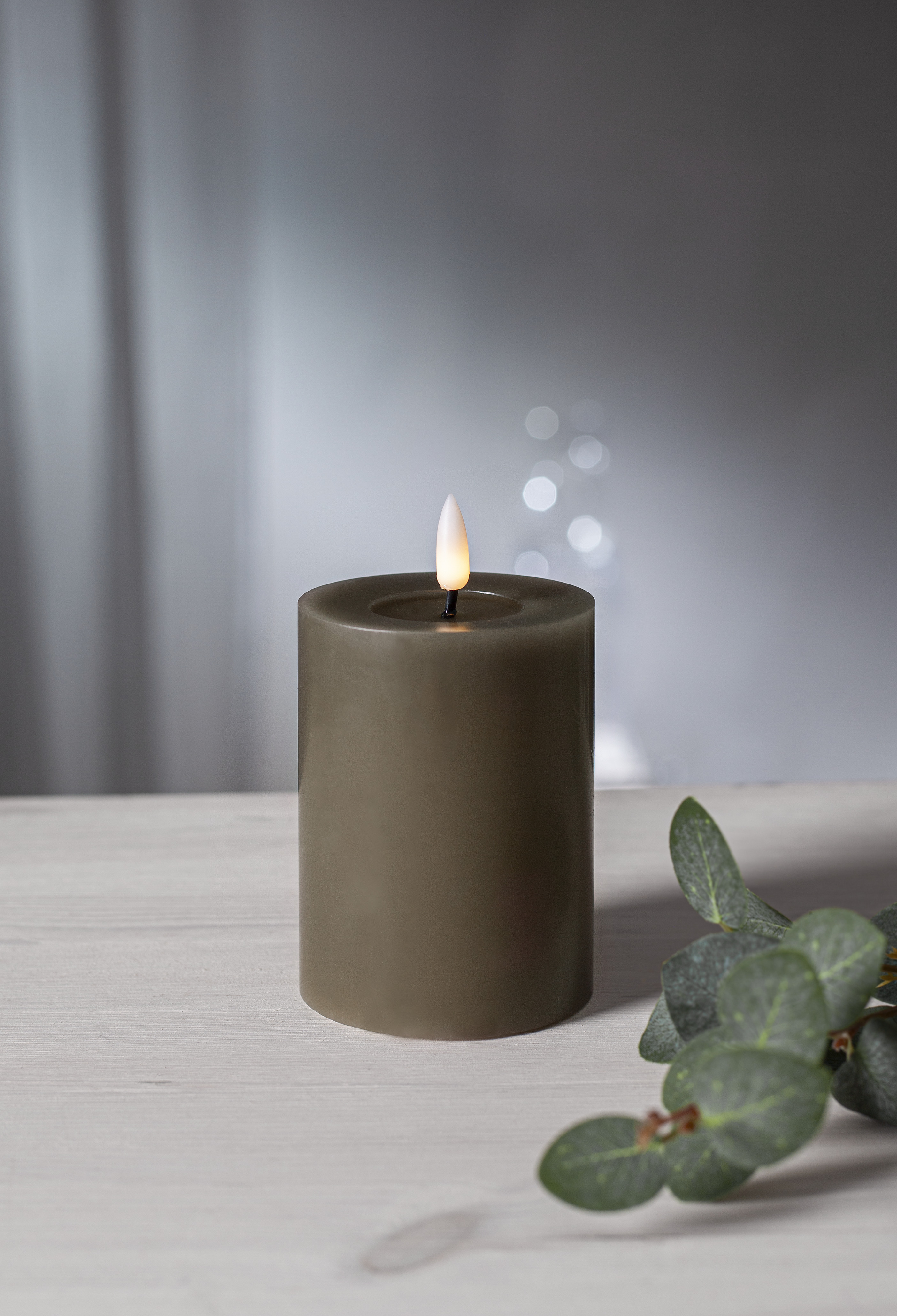 Blockljus mullvad 12,5 cm S. LED Batteriljus flow vax med timer - 4