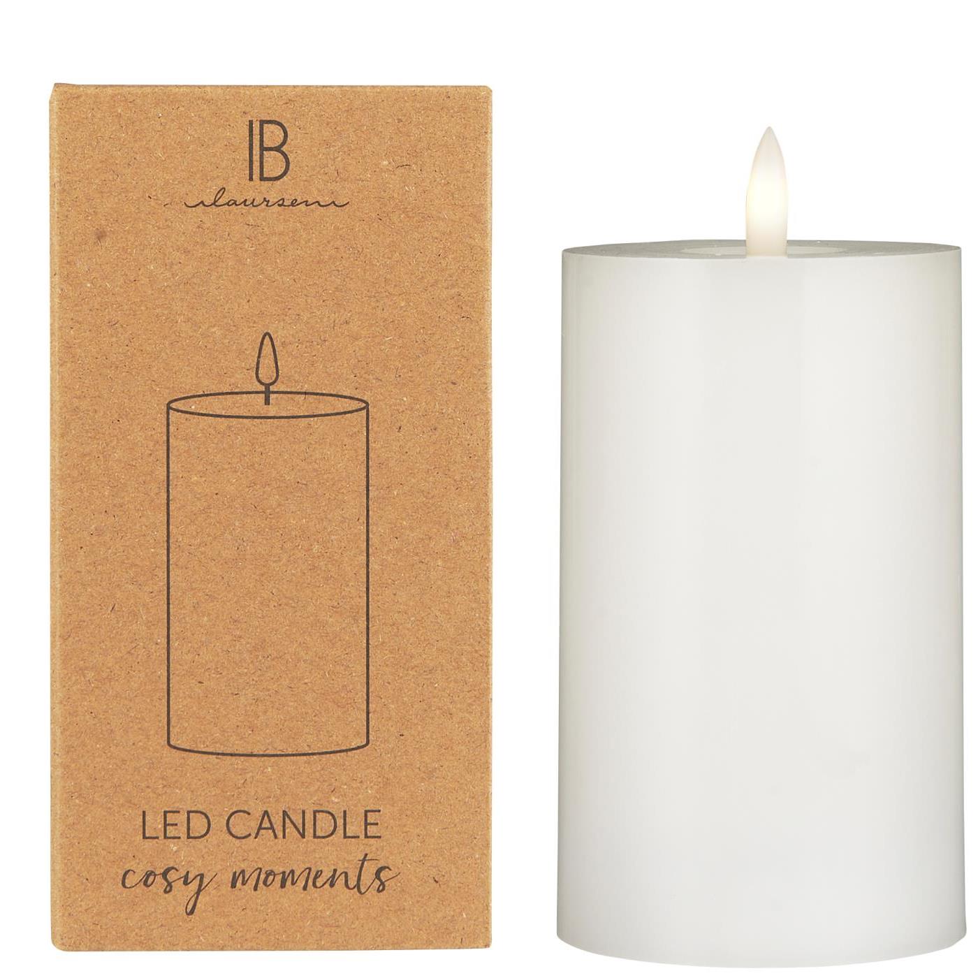 LED pillar candle w/warm flame f/indoor excl. remote control