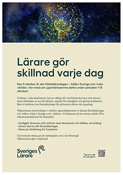 Lärare gör skillnad varje dag – affisch A3