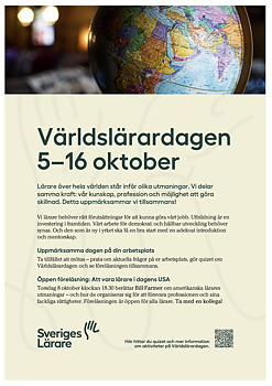 Världslärardagen 5–16 oktober – affisch A3