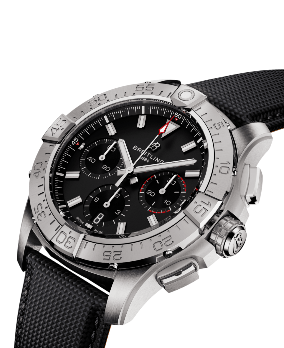 Breitling EB0148101B1X1 Avenger B01 Chronograph svart 46 profil