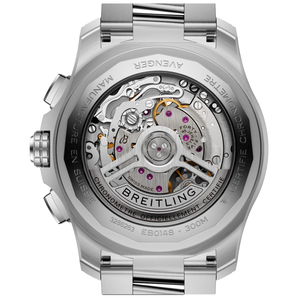 Breitling EB0148101C1E1 Avenger B01 Chronograph blå 46 baksida