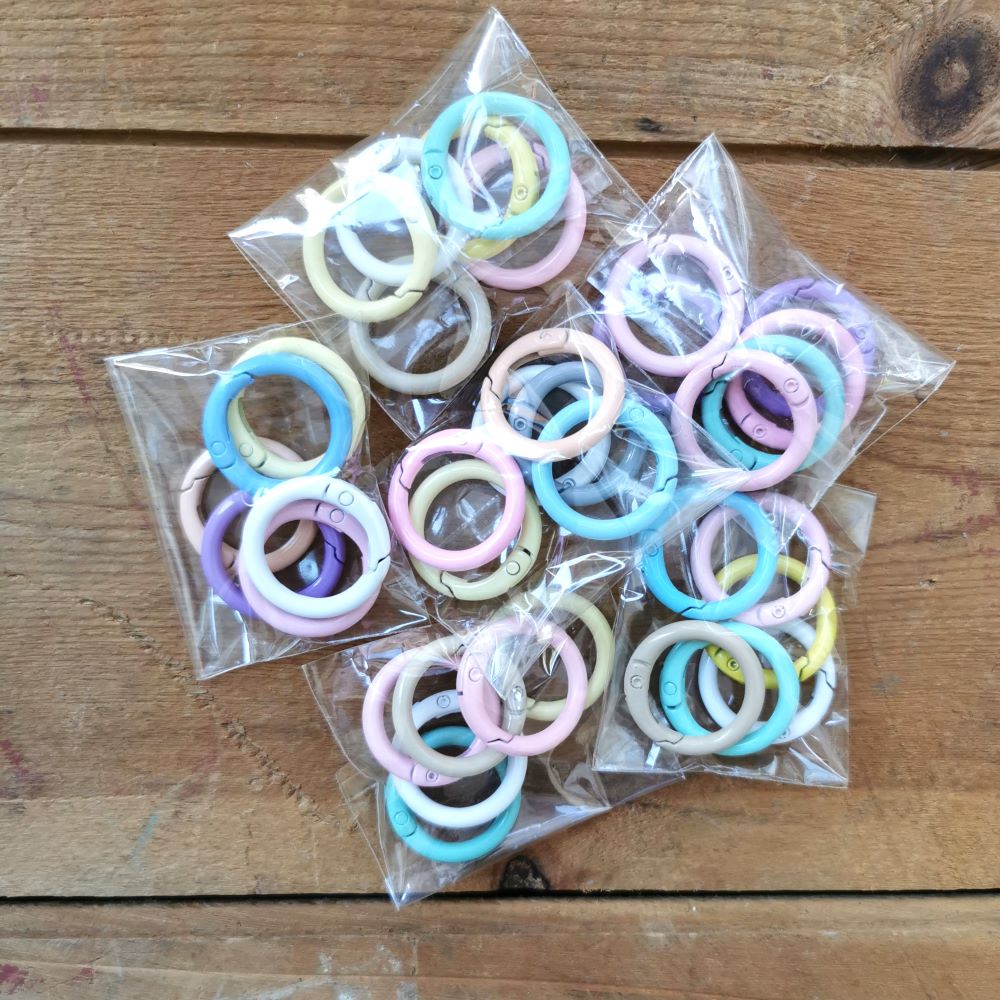 Öppningsbar karbinhake 25 mm rund 6-pack - 4