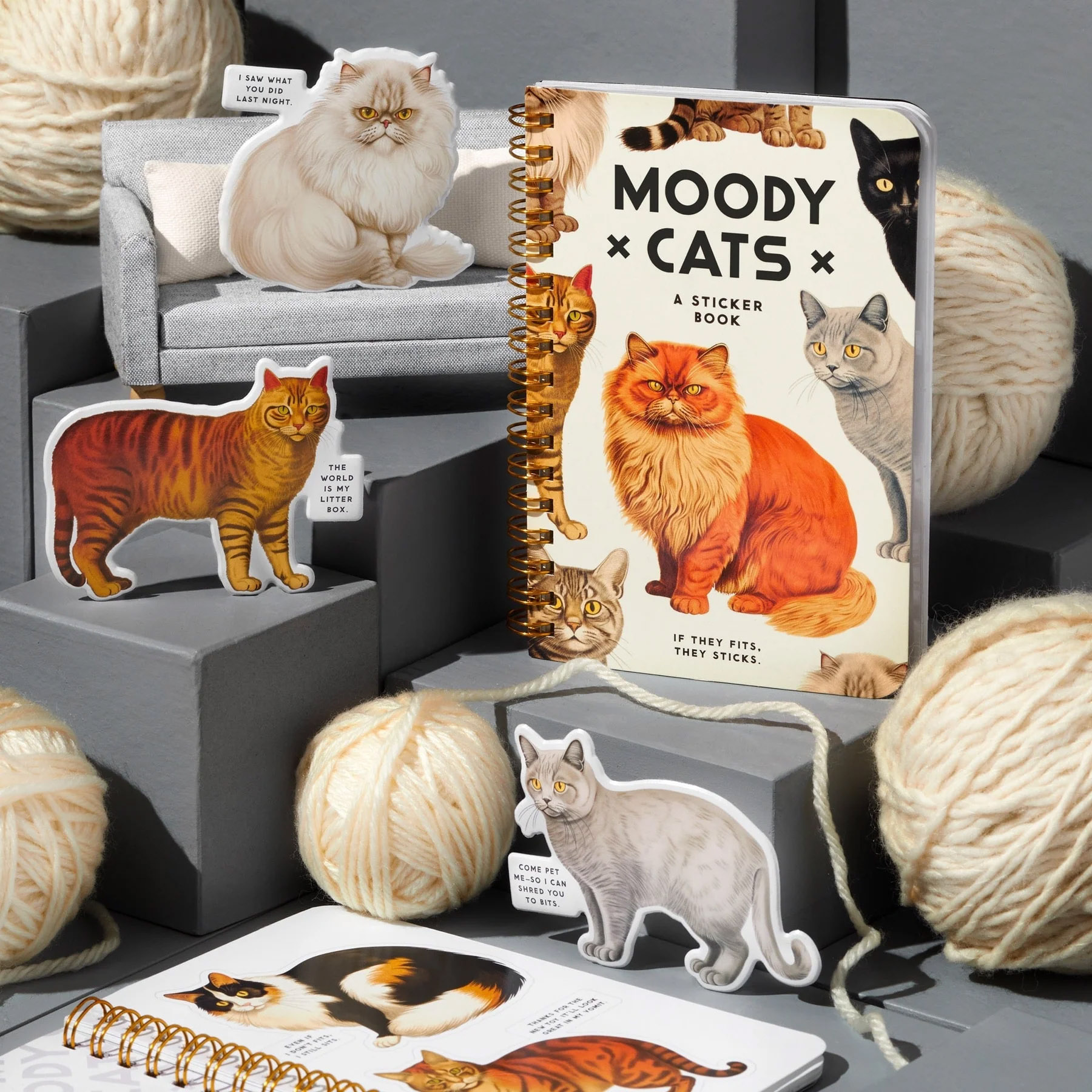 Moody Cats, Sticker Book - 6