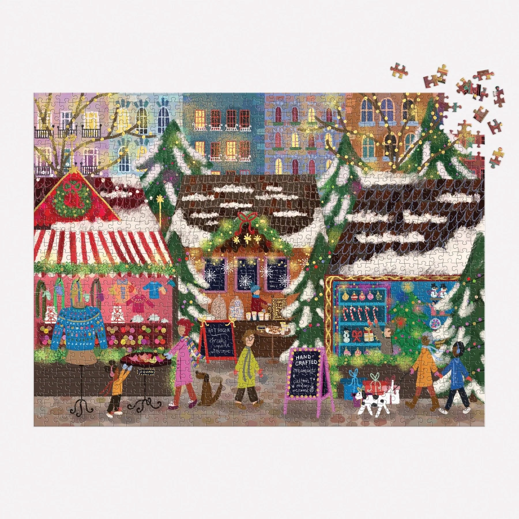 Joy Laforme Merry Market, 1000 Piece Foil Puzzle in a Square Box - 3