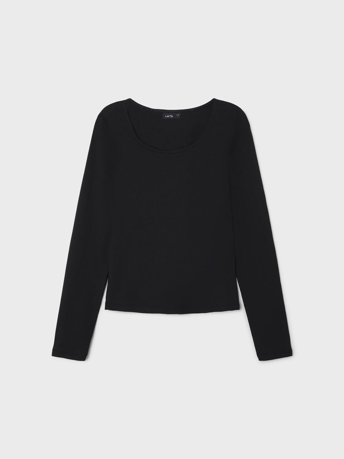NLFNOVE LS DEEP O-NECK SHORT TOP NOOS black - 4