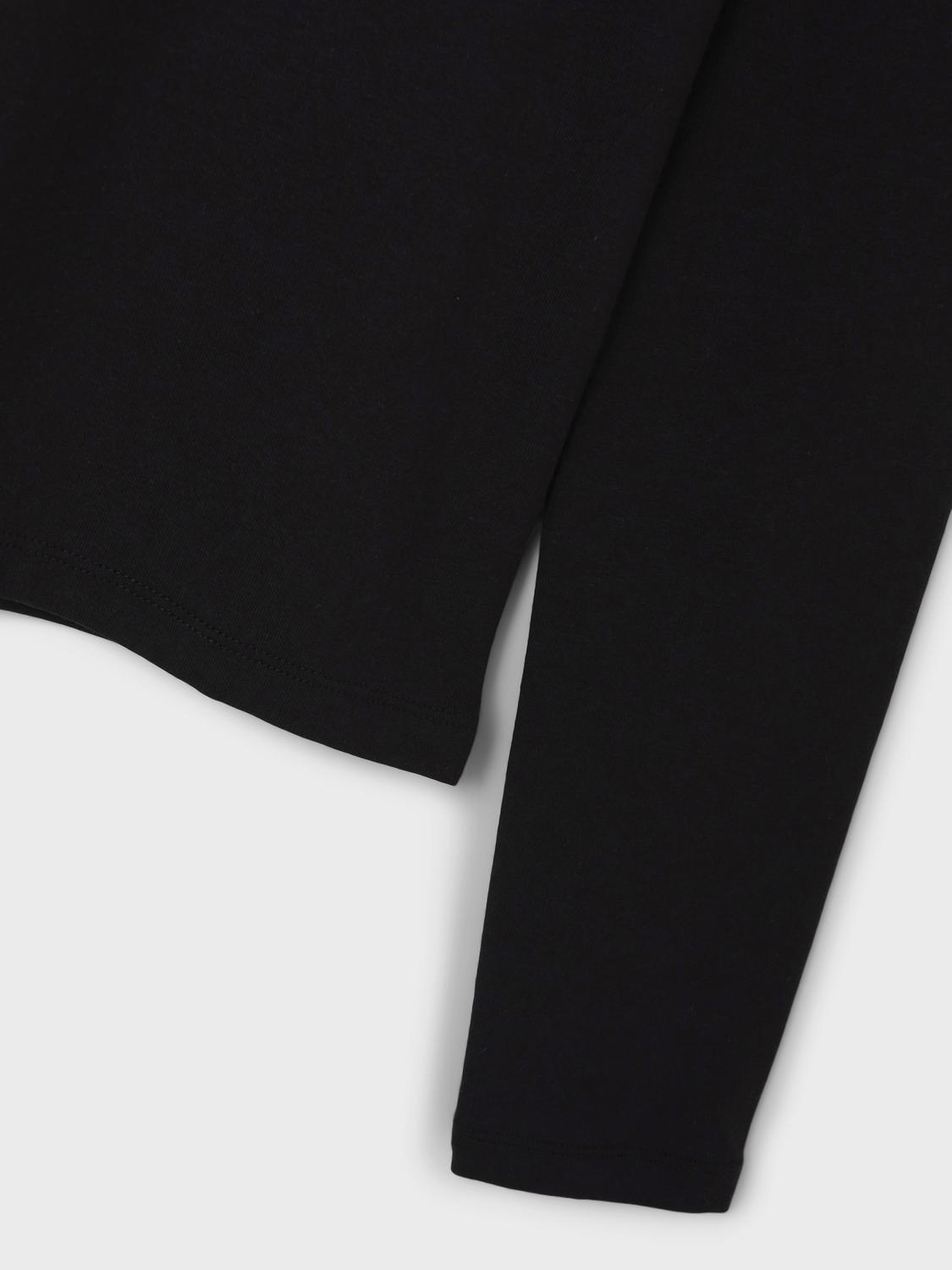 NLFNOVE LS DEEP O-NECK SHORT TOP NOOS black - 2