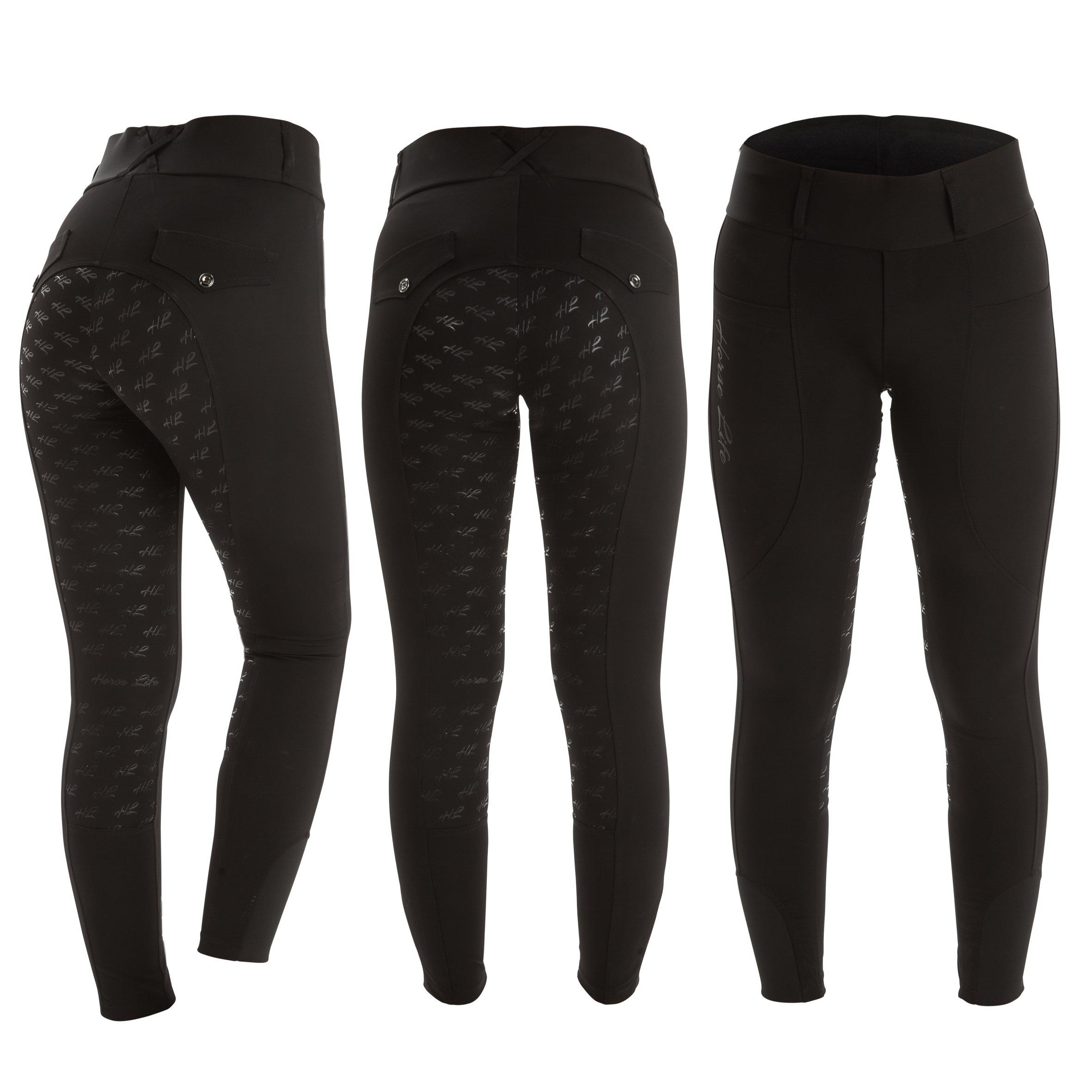  HORSE LIFE  BREGGINGS RELOVE FULL GRIP Svart