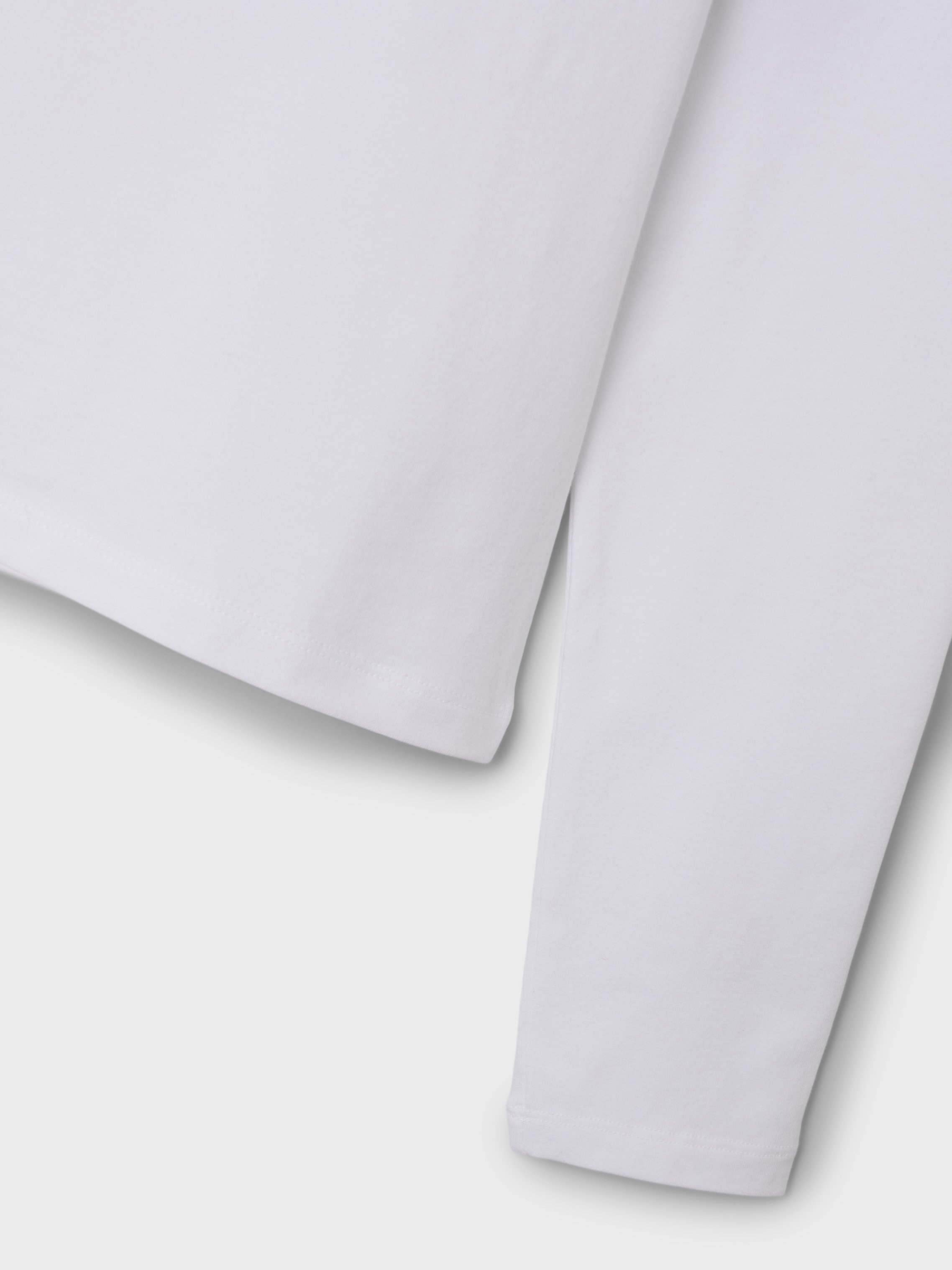 NLFNOVE LS DEEP O-NECK SHORT TOP NOOS  bright white - 4